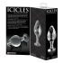 Icicles No. 25 - kónický skleněný anální kolík (průhledný)