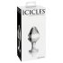 Icicles No. 25 - kónický skleněný anální kolík (průhledný)