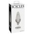 Icicles No. 26 - kuželový skleněný anální kolík (průhledný)