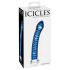 Icicles No. 29 - spirálový, skleněný dildo na penis (modrý)
