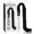 Icicles No. 38 - kožený bičík a skleněné dildo (průhledné-černé)
