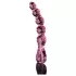 Icicles No. 43 - skleněné dildo s korálky a srdcem - růžové