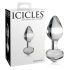 Icicles No. 44 - kónický, skleněný anální kolík (průhledný)