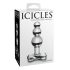 Icicles No. 47 - trojitý perlový skleněný anální kolík (průhledný)