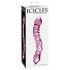 Icicles No. 55 - oboustranné skleněné dildo na G-bod (růžové)