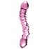 Icicles No. 55 - oboustranné skleněné dildo na G-bod (růžové)