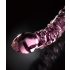 Icicles No. 55 - oboustranné skleněné dildo na G-bod (růžové)