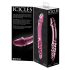 Icicles No. 57 - oboustranný skleněný dildo ve tvaru penisu (růžový)