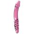 Icicles No. 57 - oboustranný skleněný dildo ve tvaru penisu (růžový)