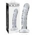 Icicles No. 62 - Skleněné dildo ve tvaru penisu (průhledné)
