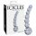Icicles No. 66 - zahnuté, kulovité skleněné dildo (průhledné)