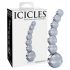 Icicles No. 66 - zahnuté, kulovité skleněné dildo (průhledné)