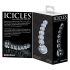 Icicles No. 66 - zahnuté, kulovité skleněné dildo (průhledné)