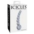 Icicles No. 66 - zahnuté, kulovité skleněné dildo (průhledné)