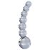 Icicles No. 66 - zahnuté, kulovité skleněné dildo (průhledné)