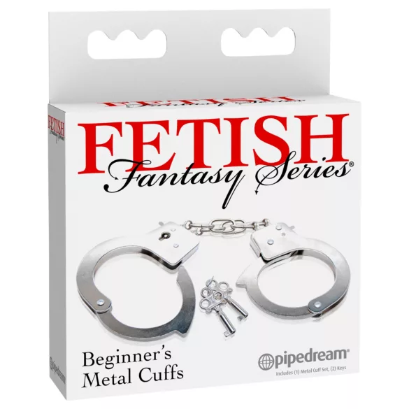 Fetish Fantasy - kovová pouta - stříbrná