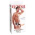 Fetish Strap-On 8 - připínací, dutý vibrátor (přírodní)