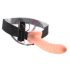 Fetish Strap-On 8 - připínací, dutý vibrátor (přírodní)