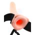 Fetish Strap-On 8 - připínací, dutý vibrátor (přírodní)
