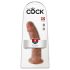 King Cock 9 - realistické dildo s přísavkou (23 cm) - tmavá přírodní