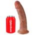King Cock 9 - realistické dildo s přísavkou (23 cm) - tmavá přírodní