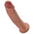 King Cock 9 - realistické dildo s přísavkou (23 cm) - tmavá přírodní