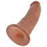 King Cock 9 - realistické dildo s přísavkou (23 cm) - tmavá přírodní