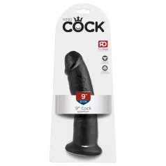   King Cock - dildo s přísavkou - realistický tvar - černá