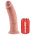 King Cock 10 - velký realistický dildo s přísavkou (25 cm) - přírodní