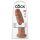 King Cock 10 - velký dildo s přísavkou (25 cm) - tmavě přírodní