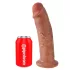 King Cock 10 - velký dildo s přísavkou (25 cm) - tmavá přírodní barva