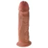 King Cock 10 - velký dildo s přísavkou (25 cm) - tmavá přírodní barva