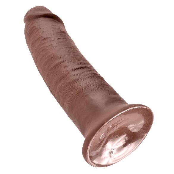 King Cock 10 - velké dildo s přísavkou (25cm) - hnědé