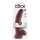 King Cock - realistické dildo s varlaty a přísavkou - 23 cm - hnědé