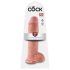 King Cock 11 - přísavkový dildo s varlaty (28 cm) - přírodní