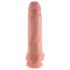 King Cock 11 - přísavkový dildo s varlaty (28 cm) - přírodní