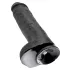 King Cock 11 - realistické dildo s varlaty a přísavkou - černé 28 cm