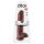 King Cock 11 - velká přísavková dildo s varlaty (28 cm) - hnědá
