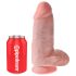 King Cock 9 Chubby – přísavkový dildo s varlaty (23 cm) – přírodní