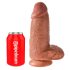 King Cock 9 Chubby - přísavný dildo (23 cm) - tmavá přírodní