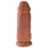King Cock 9 Chubby - přísavný dildo (23 cm) - tmavá přírodní