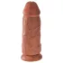 King Cock - realistický dildo s přísavkou - 23 cm - tmavá tělová