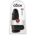 King Cock 9 Chubby - přísavkový, s varlaty (23 cm) - černý