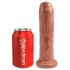 King Cock 7 - realistické dildo (18 cm) - tmavě přírodní