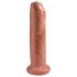 King Cock 7 - realistické dildo (18 cm) - tmavě přírodní