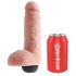 King Cock 8 - realistický stříkající dildo (20 cm) - přírodní