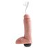 King Cock 8 - realistický stříkající dildo (20 cm) - přírodní