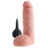 King Cock 8 - realistický stříkající dildo (20 cm) - přírodní