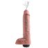 King Cock 11 - realistický stříkající dildo (28cm) - přírodní