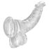 King Cock Clear 7,5 - přísavkový, varlatový dildo (19 cm)